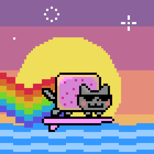 Surfing Nyan Cat